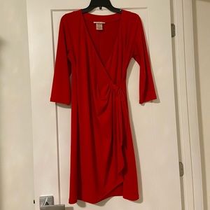 Papillon Blanc Red wrap dress